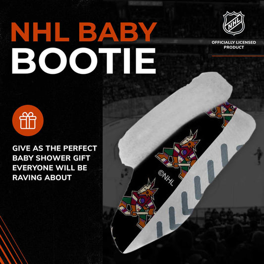 Arizona Coyotes NHL Baby Booties Infant Boys Girls Cozy Slipper Socks - Black