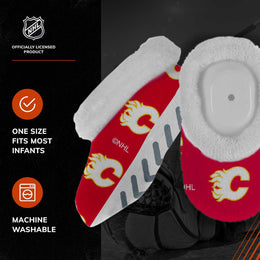 Calgary Flames NHL Baby Booties Infant Boys Girls Cozy Slipper Socks - Red