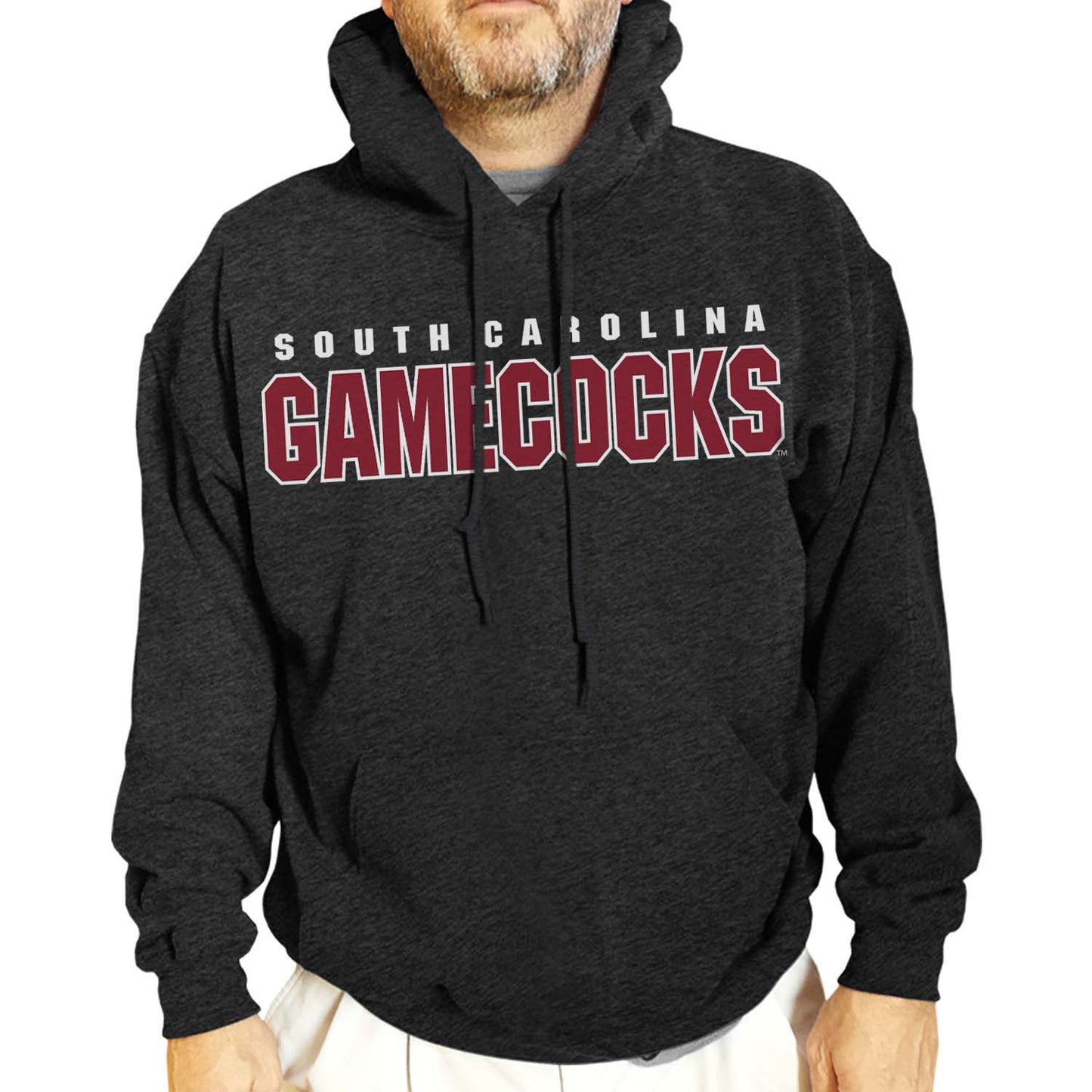 South Carolina Gamecocks Colligate Adult Cotton Blend Charcoal Hooded Sweatshirt - Charcoal