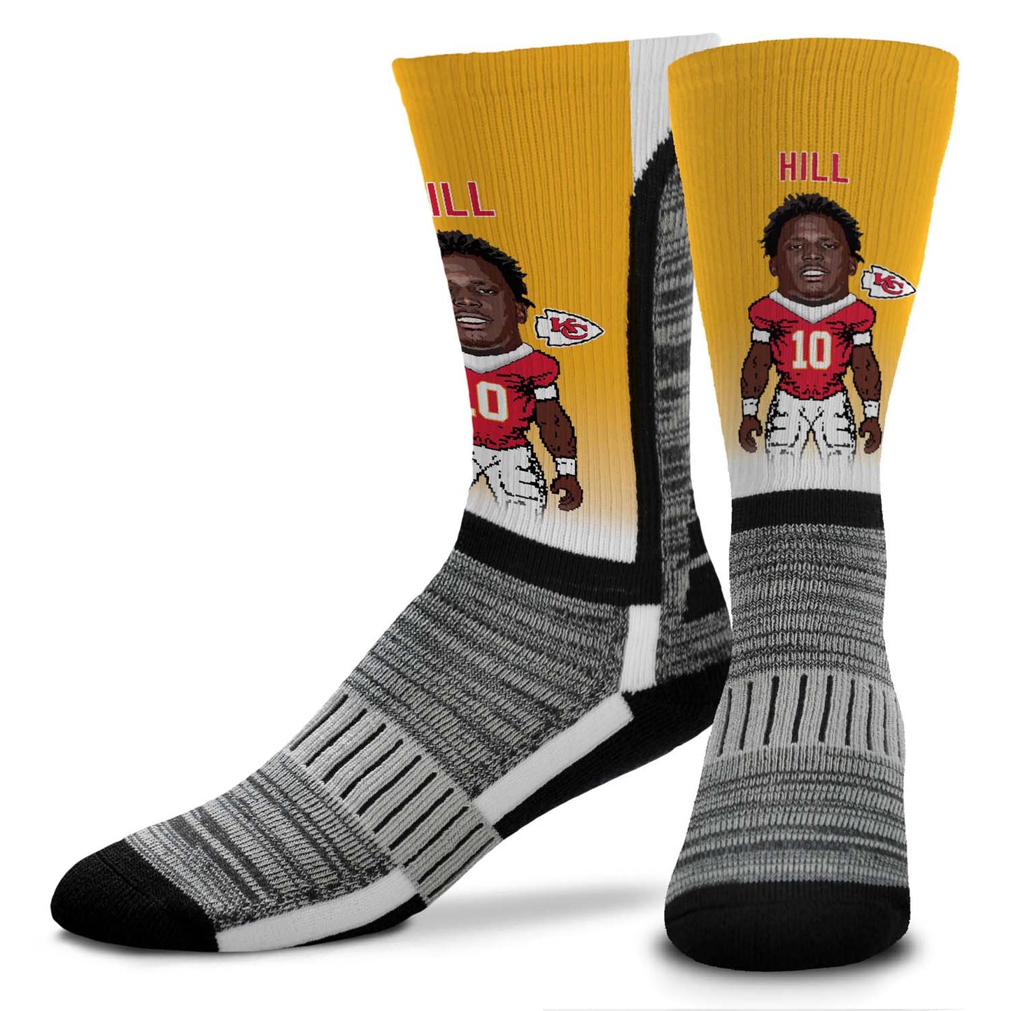 Kansas City Chiefs NFL Adult V Curve MVP Player Crew Socks - Gold #10