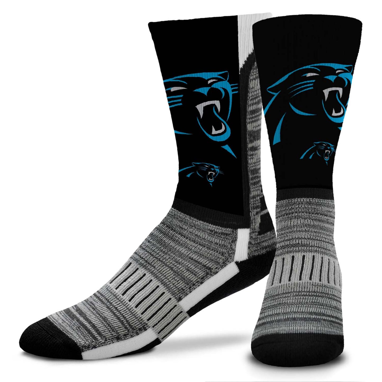 Carolina Panthers NFL Youth V Curve Socks - Black