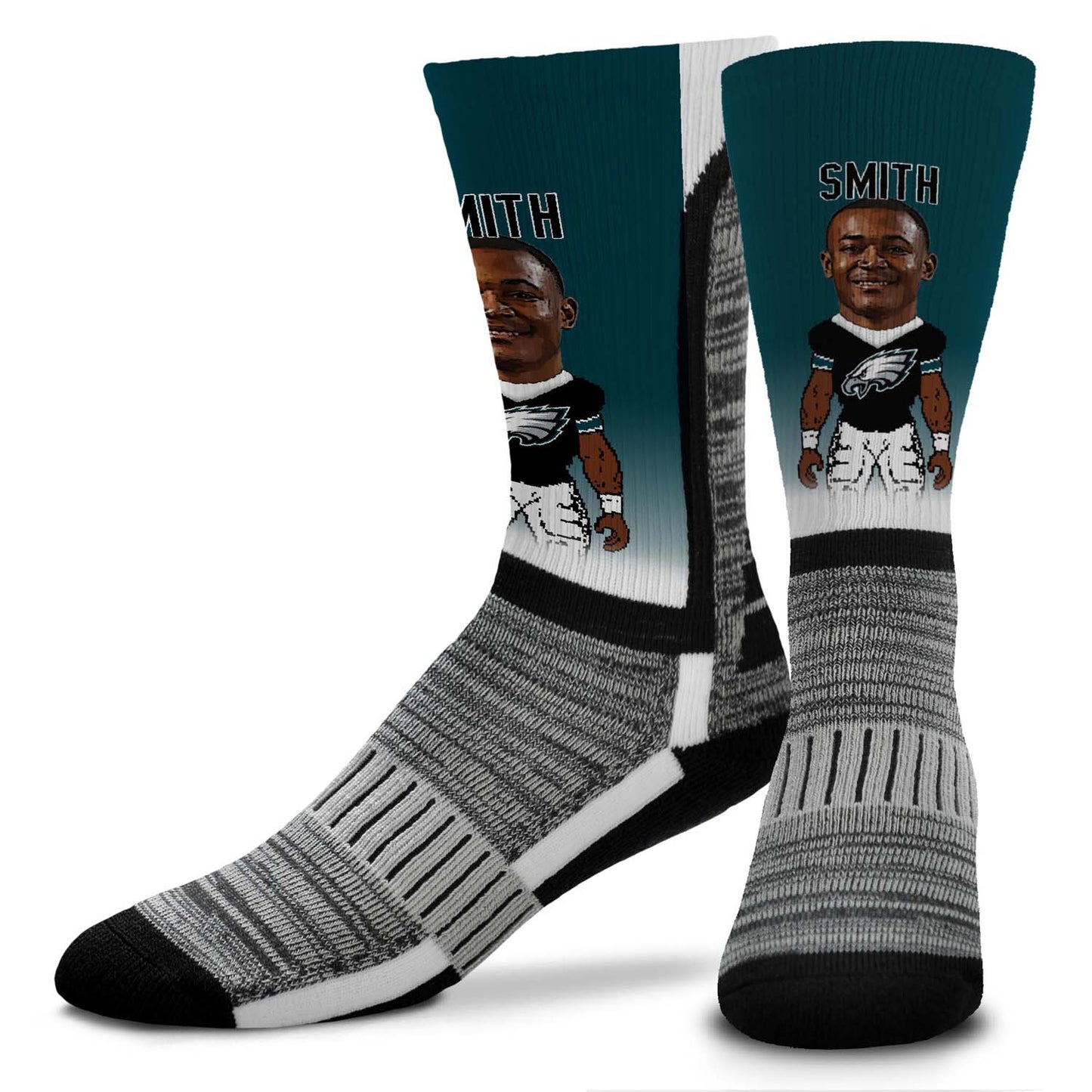 Philadelphia Eagles FBF Originals NFL Adult V Curve MVP Player Crew Socks - Green