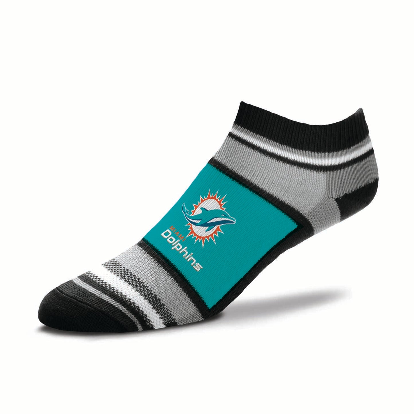 Miami Dolphins Adult Marquis Addition No Show Socks - Teal