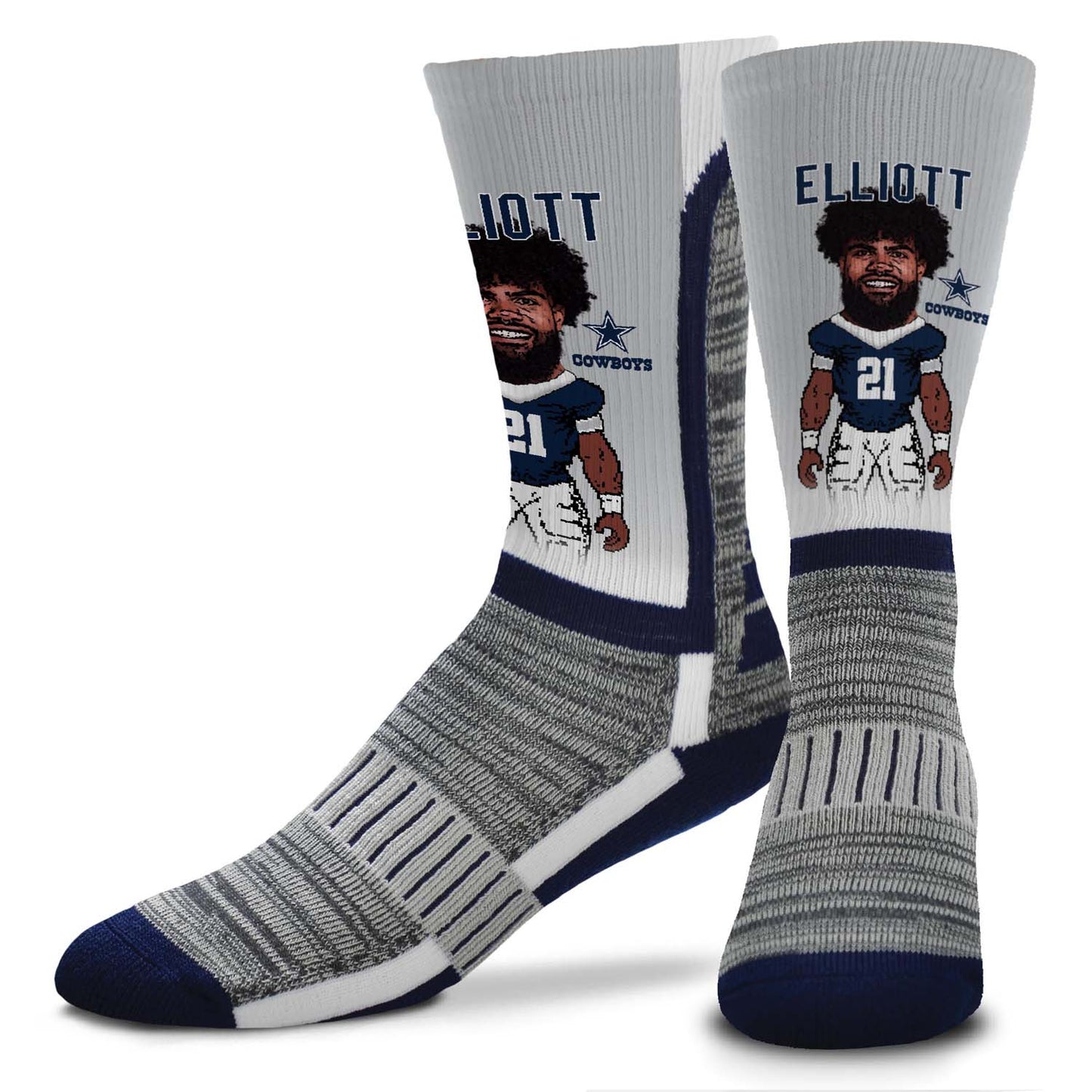 Dallas Cowboys NFL V Curve Socks - Sport Gray
