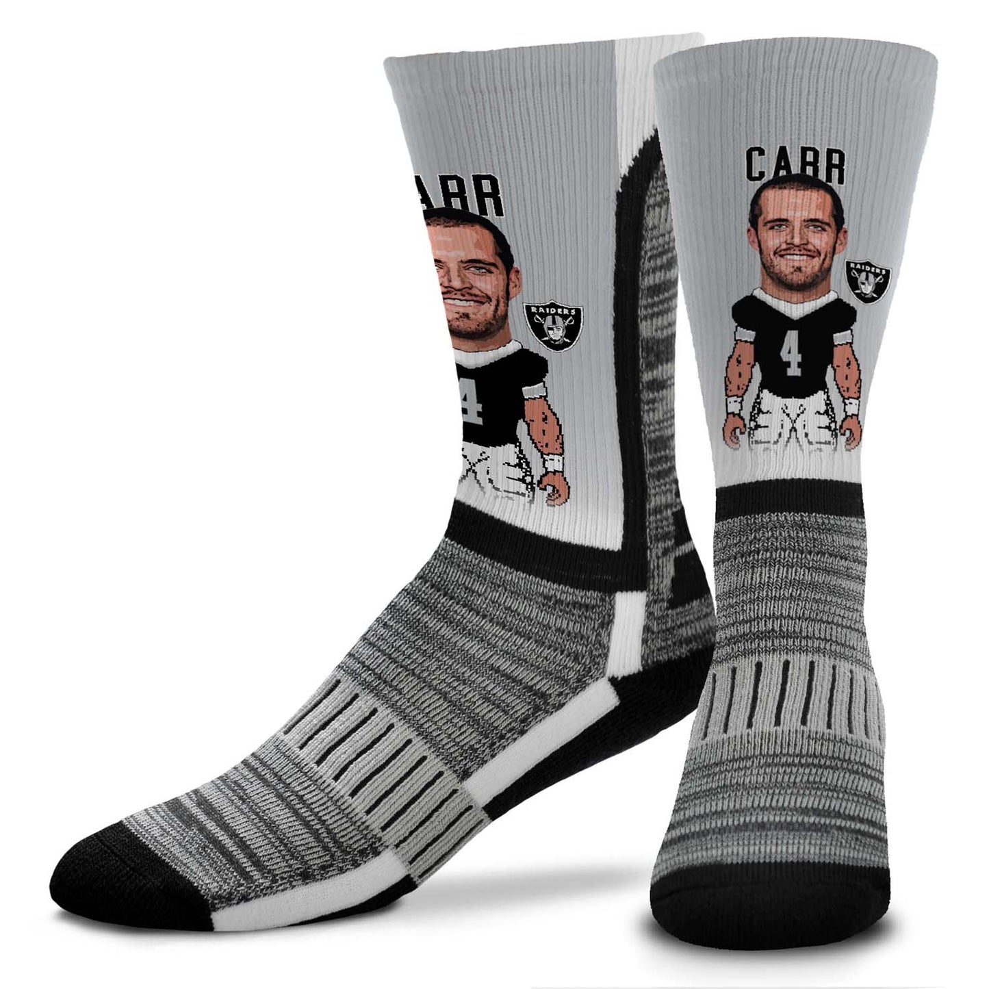 Las Vegas Raiders FBF NFL V Curve Socks - Sport Gray #4