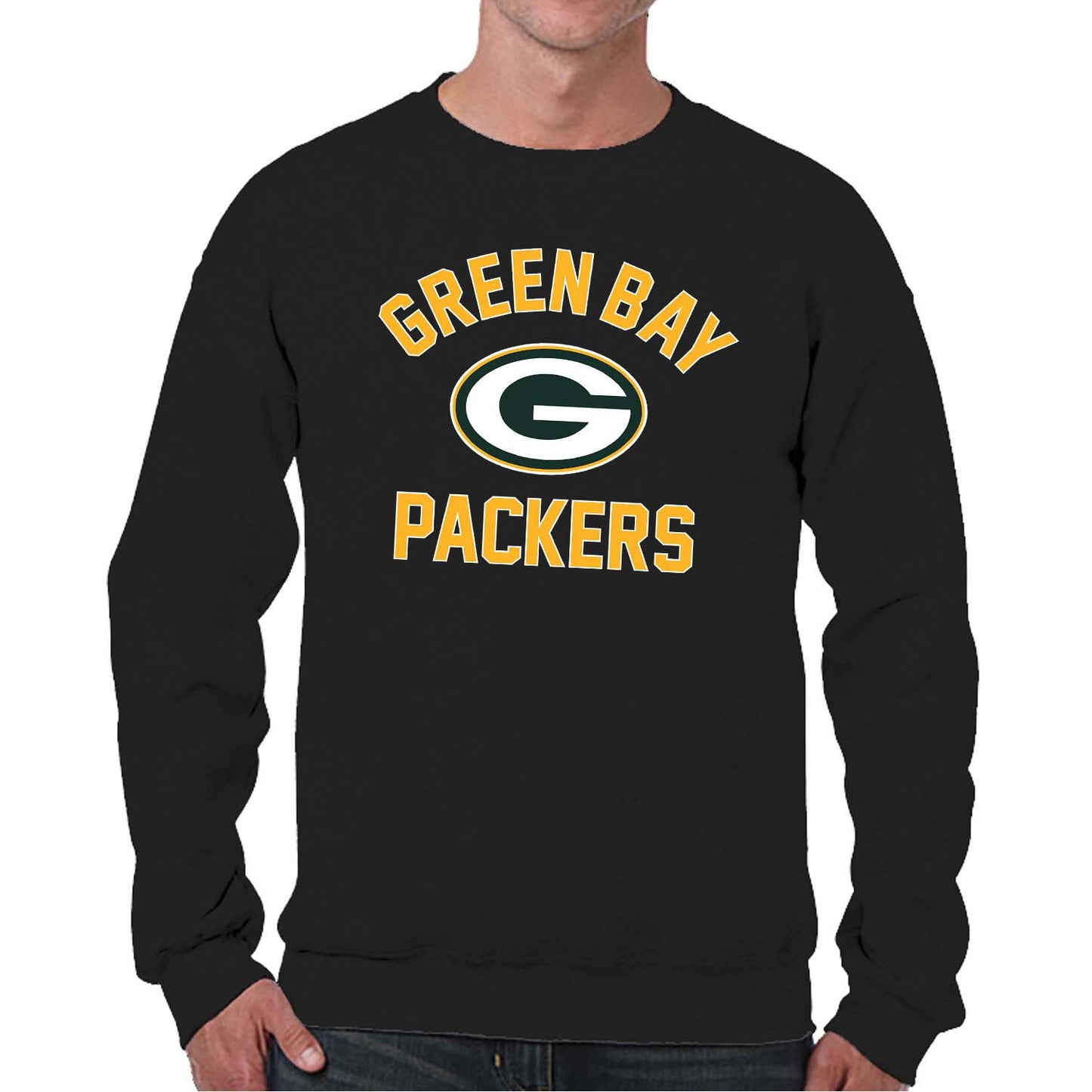 Green Bay Packers NFL Adult Gameday Football Crewneck Sweatshirt - Black