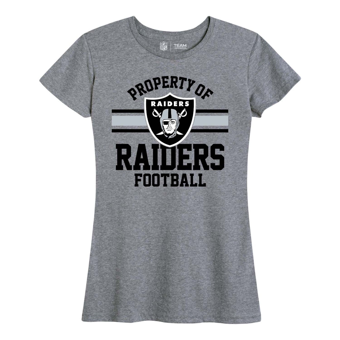 Las Vegas Raiders NFL Womens Short Sleeve Property of Tshirt - Gray