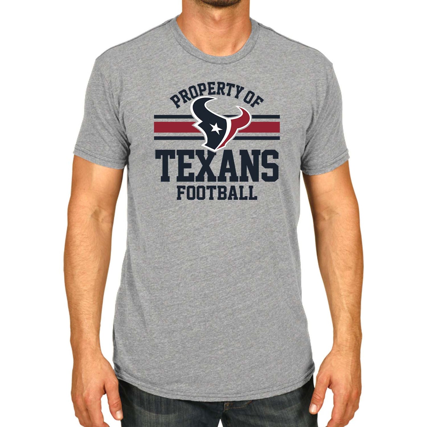 Houston Texans NFL Adult Property Of T-Shirt - Sport Gray