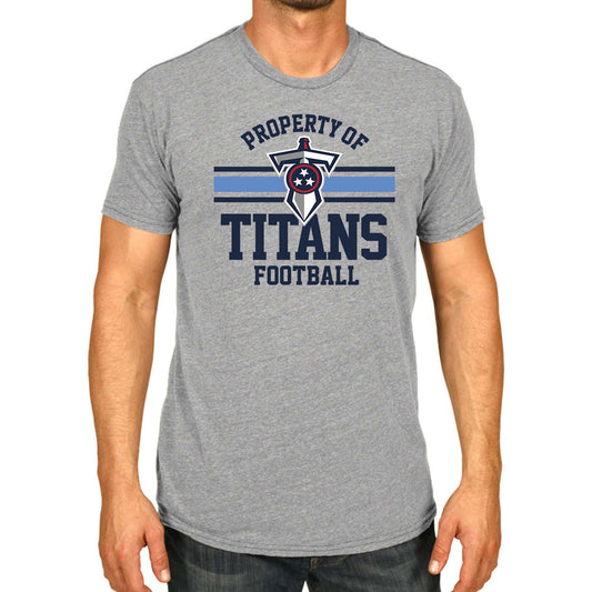 Tennessee Titans NFL Adult Property Of T-Shirt - Sport Gray