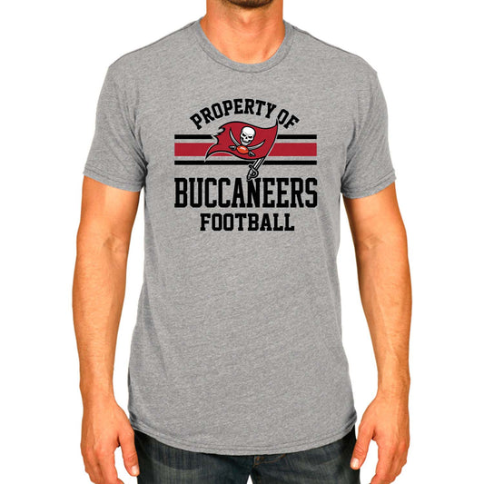Tampa Bay Buccaneers NFL Adult Property Of T-Shirt - Sport Gray