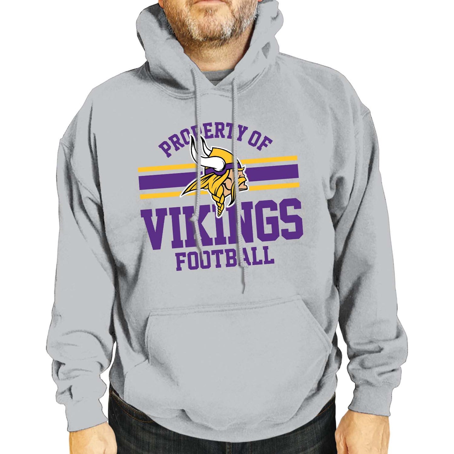 Minnesota Vikings NFL Adult Property Of Hooded Sweatshirt - Sport Gray