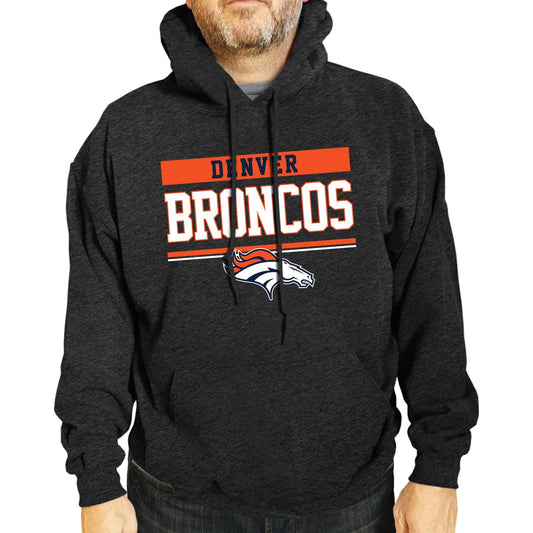 Denver Broncos NFL Adult Gameday Charcoal Hooded Sweatshirt - Charcoal