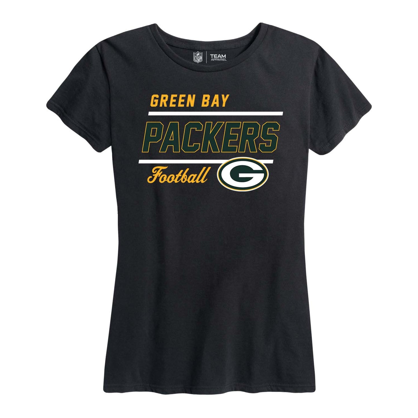 Green Bay Packers NFL Gameday Women's Relaxed Fit T-shirt - Black