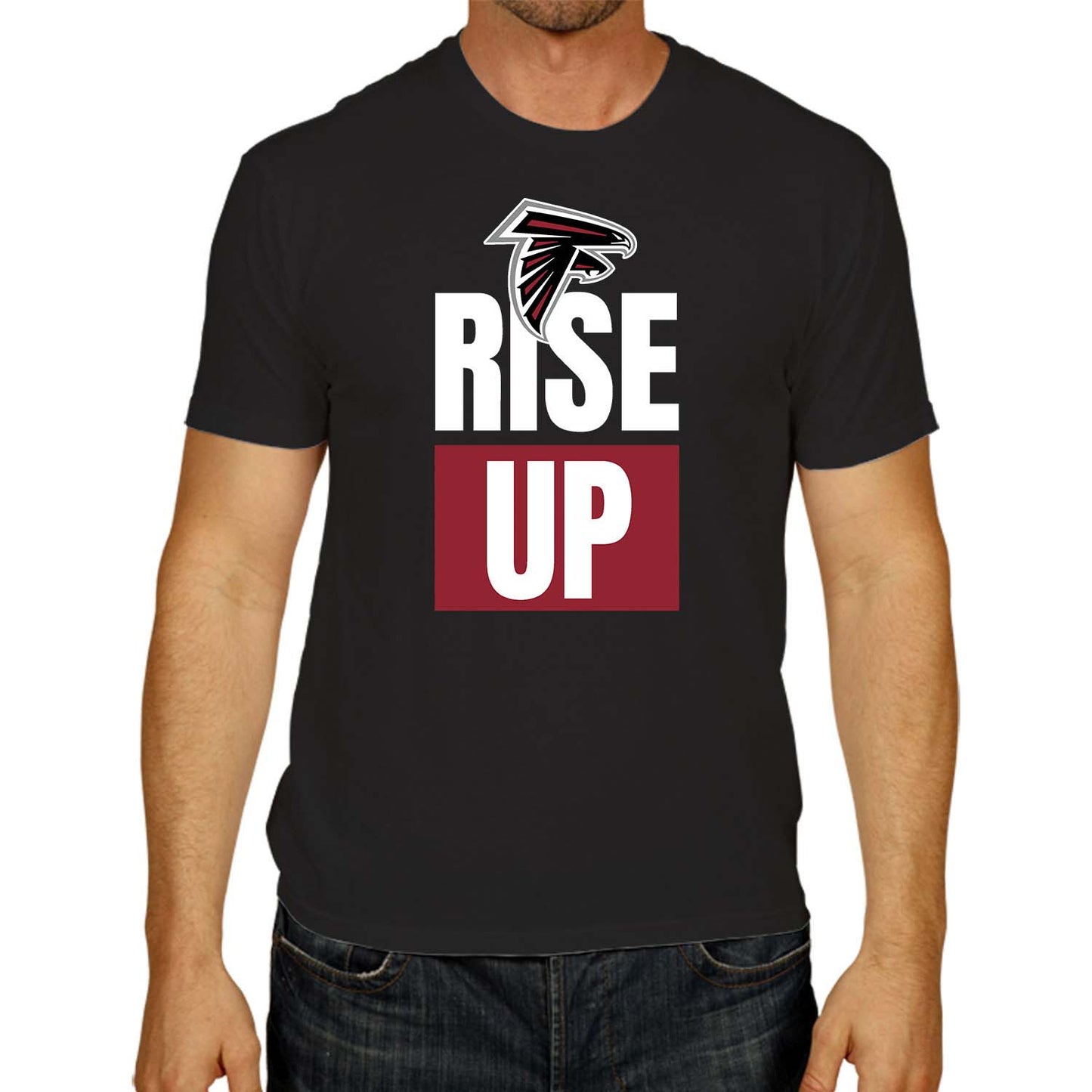 Atlanta Falcons NFL Adult Team Slogan Unisex T-Shirt - Black