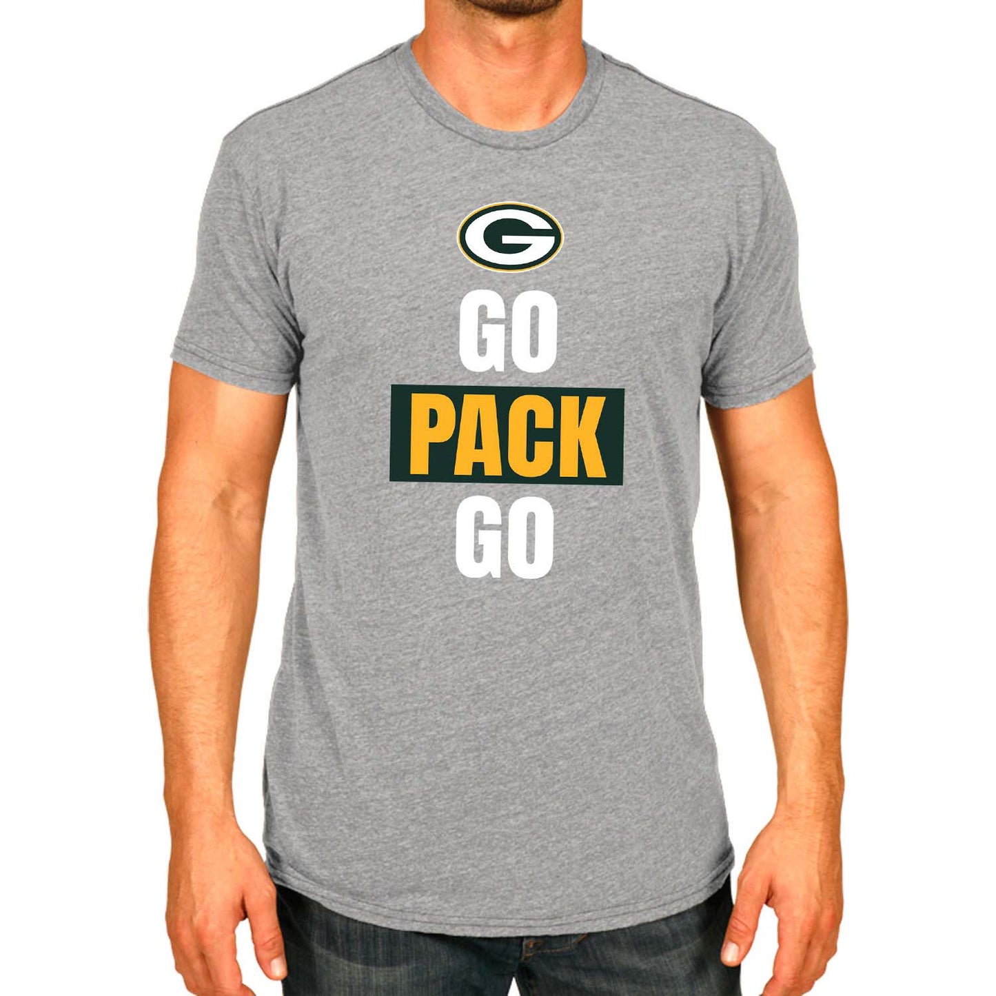 Green Bay Packers NFL Adult Team Slogan Unisex T-Shirt - Sport Gray