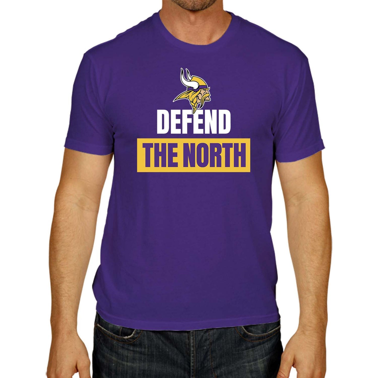 Minnesota Vikings NFL Adult Team Slogan Unisex T-Shirt - Purple