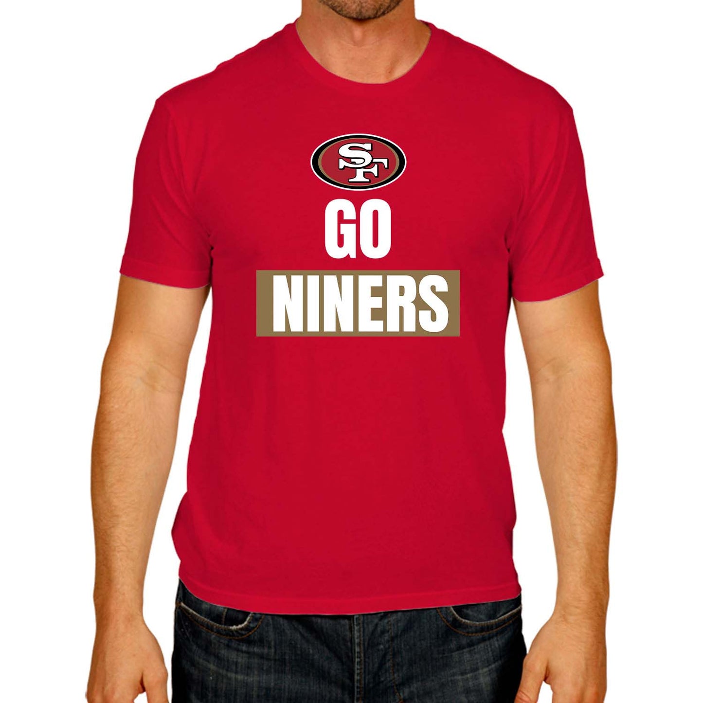 San Francisco 49ers NFL Adult Team Slogan Unisex T-Shirt - Red