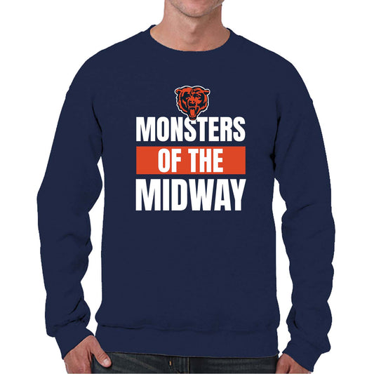 Chicago Bears NFL Adult Slogan Crewneck Sweatshirt - Navy