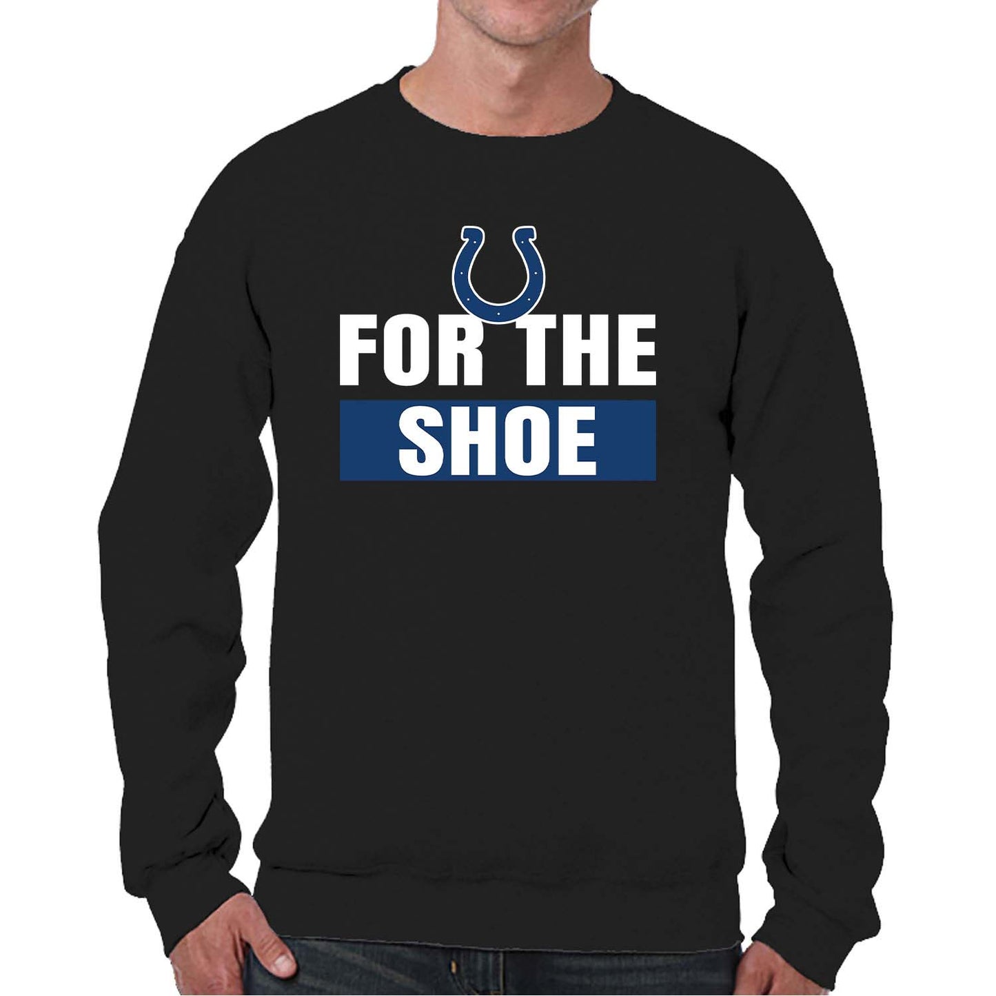 Indianapolis Colts NFL Adult Slogan Crewneck Sweatshirt - Black