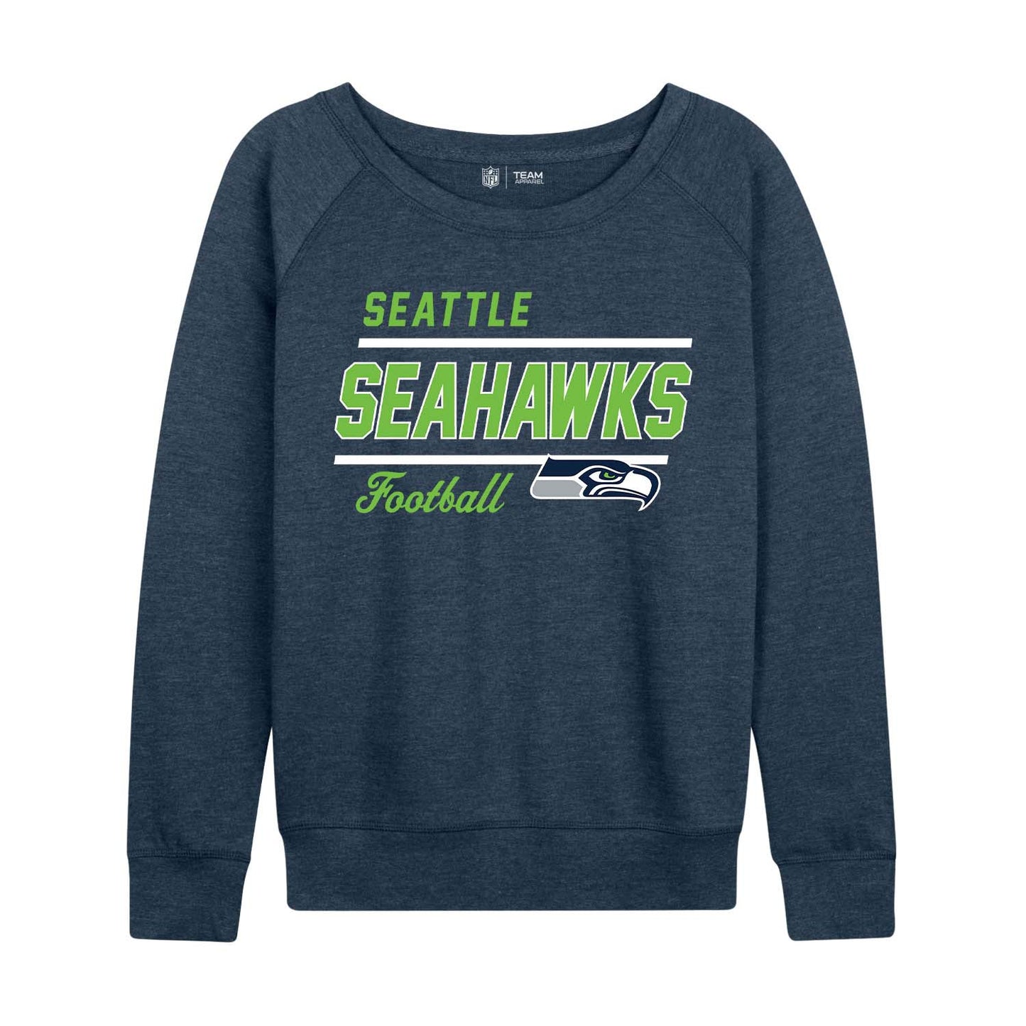 Seattle Seahawks NFL Womens Crew Neck Light Weight - Navy
