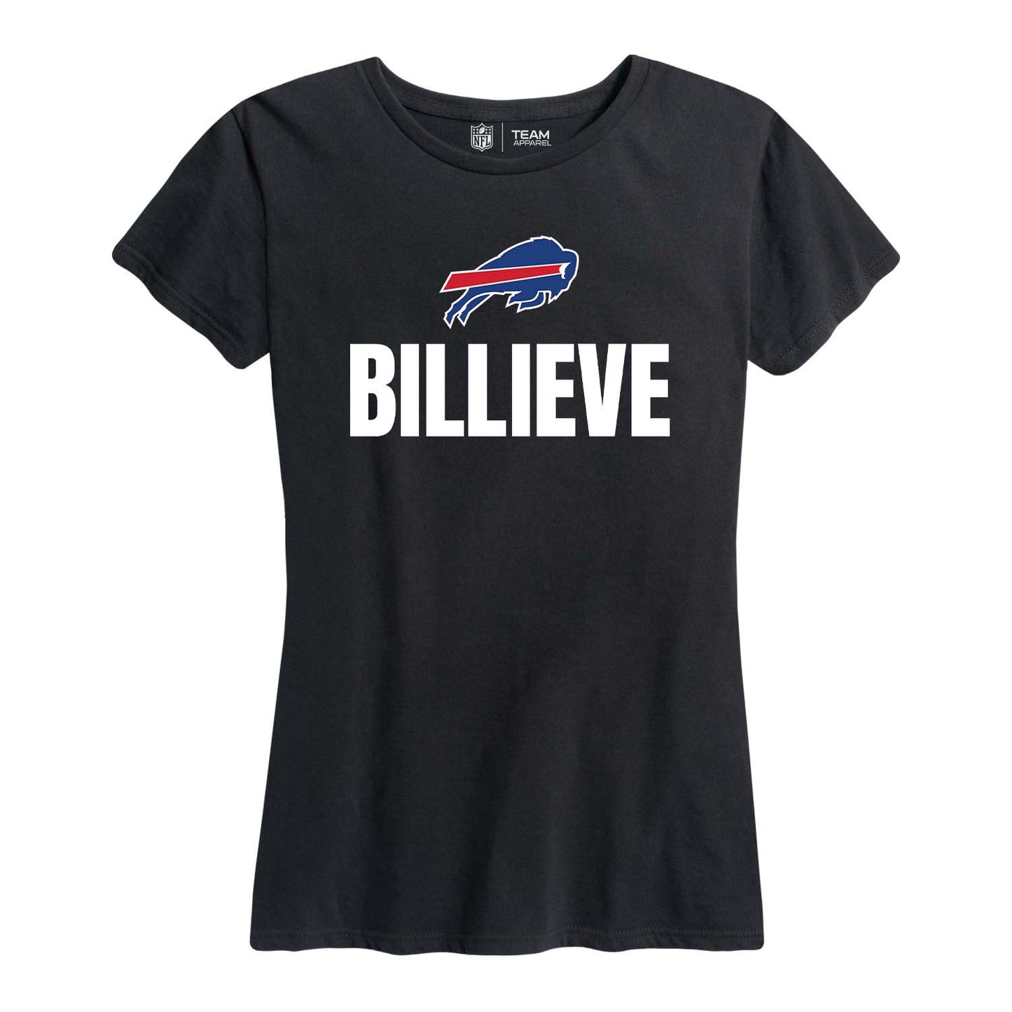 Buffalo Bills NFL Womens Team Slogan Short Sleeve Tshirt - Black
