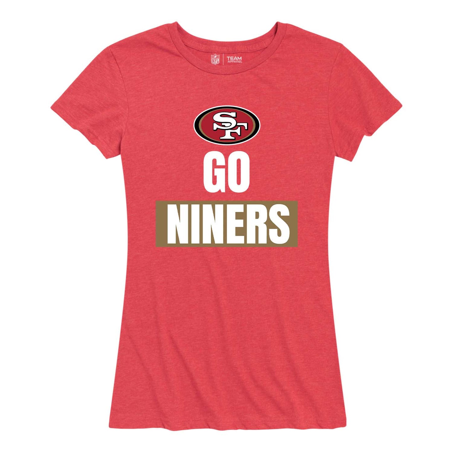 San Francisco 49ers NFL Womens Team Slogan Short Sleeve Tshirt - Red