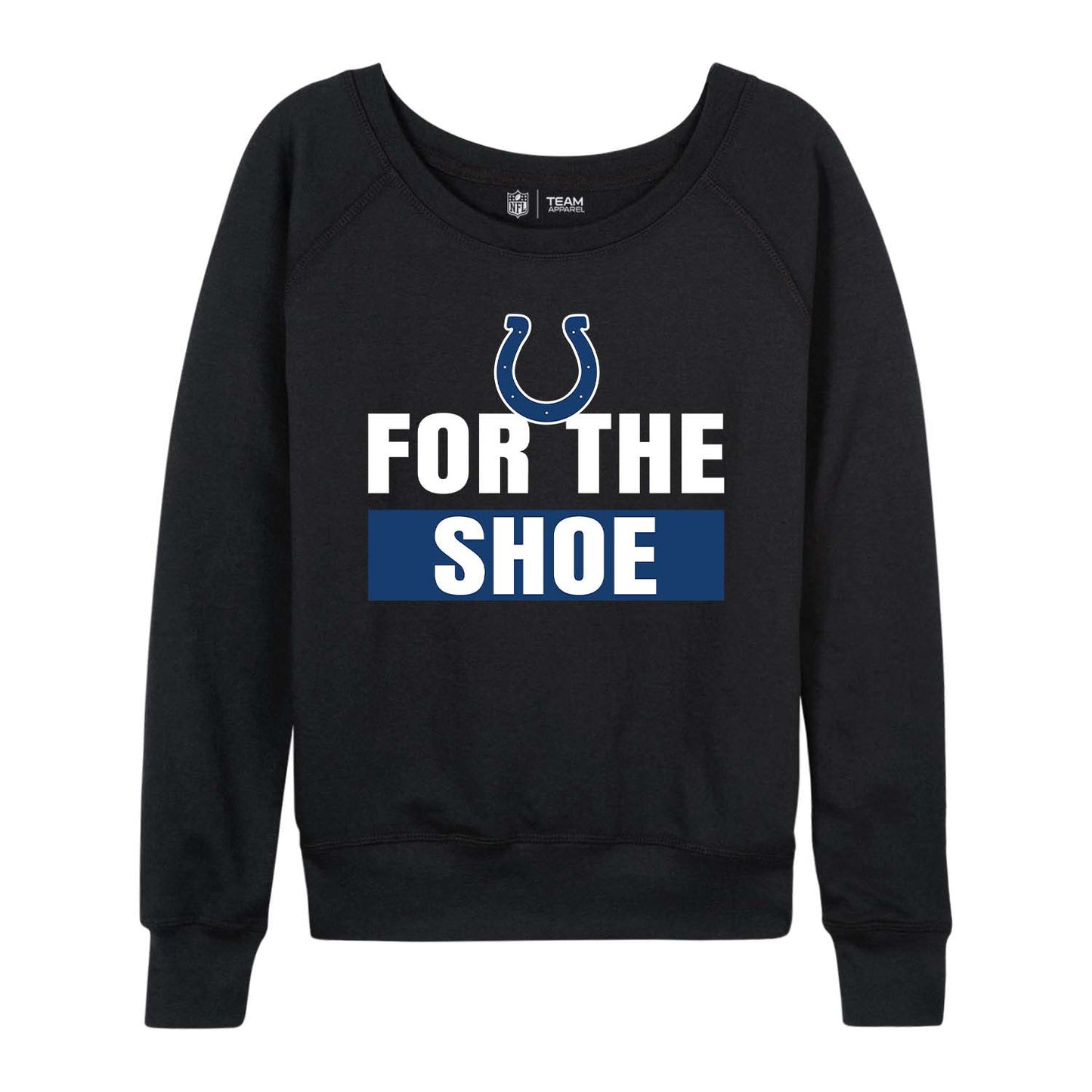 Indianapolis Colts NFL Womens Team Slogan Crew Neck - Black