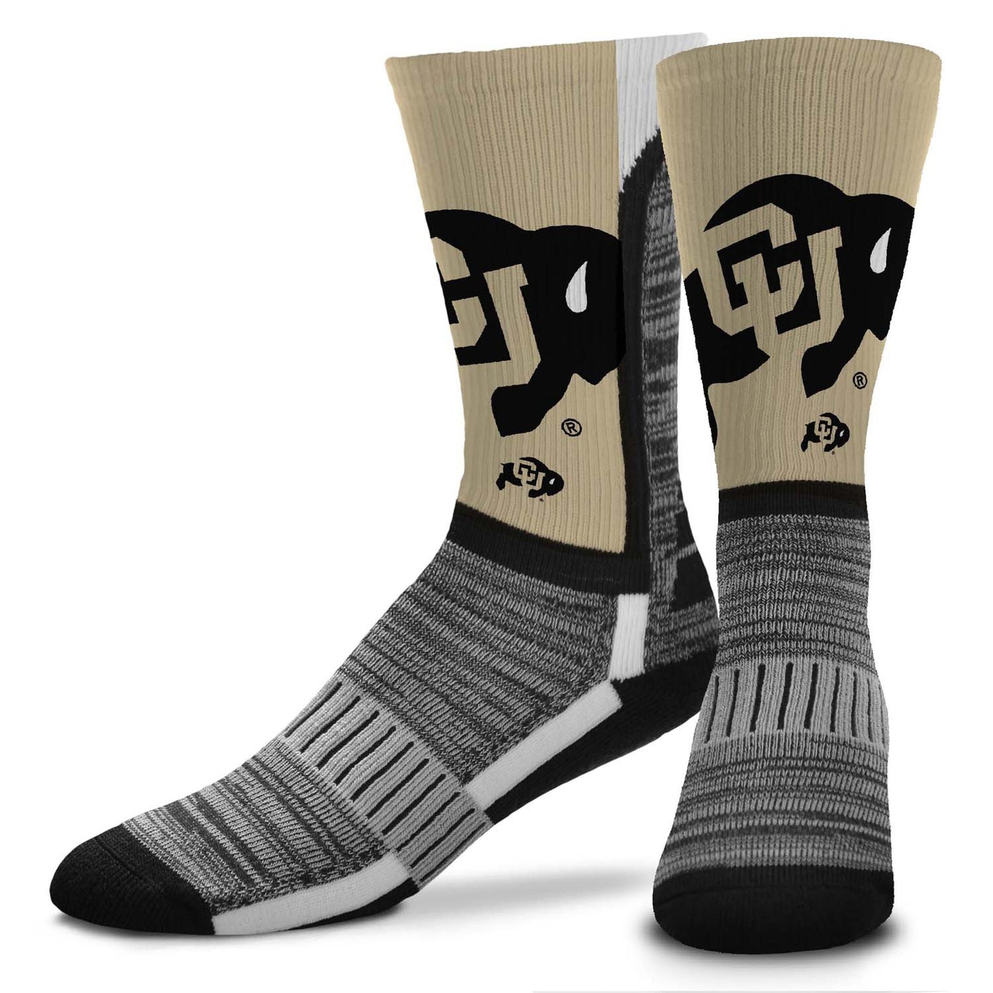 Colorado Buffaloes NCAA Adult State and University Crew Socks - Black