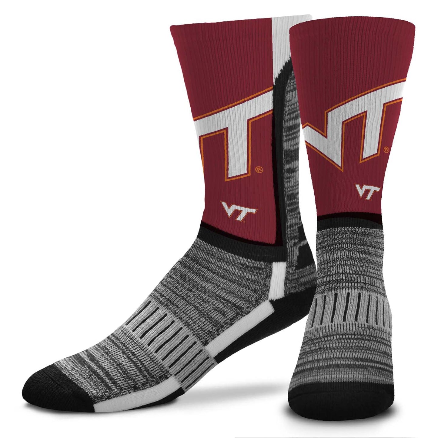 Virginia Tech Hokies NCAA Adult State and University Crew Socks - Maroon