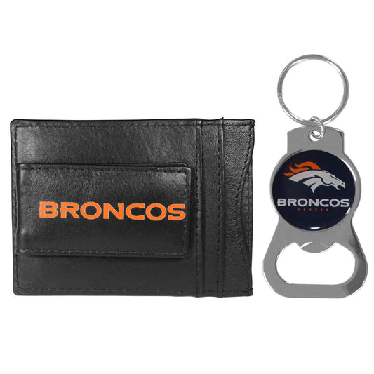 Denver Broncos NFL Bottle Opener Keychain Bundle - Black