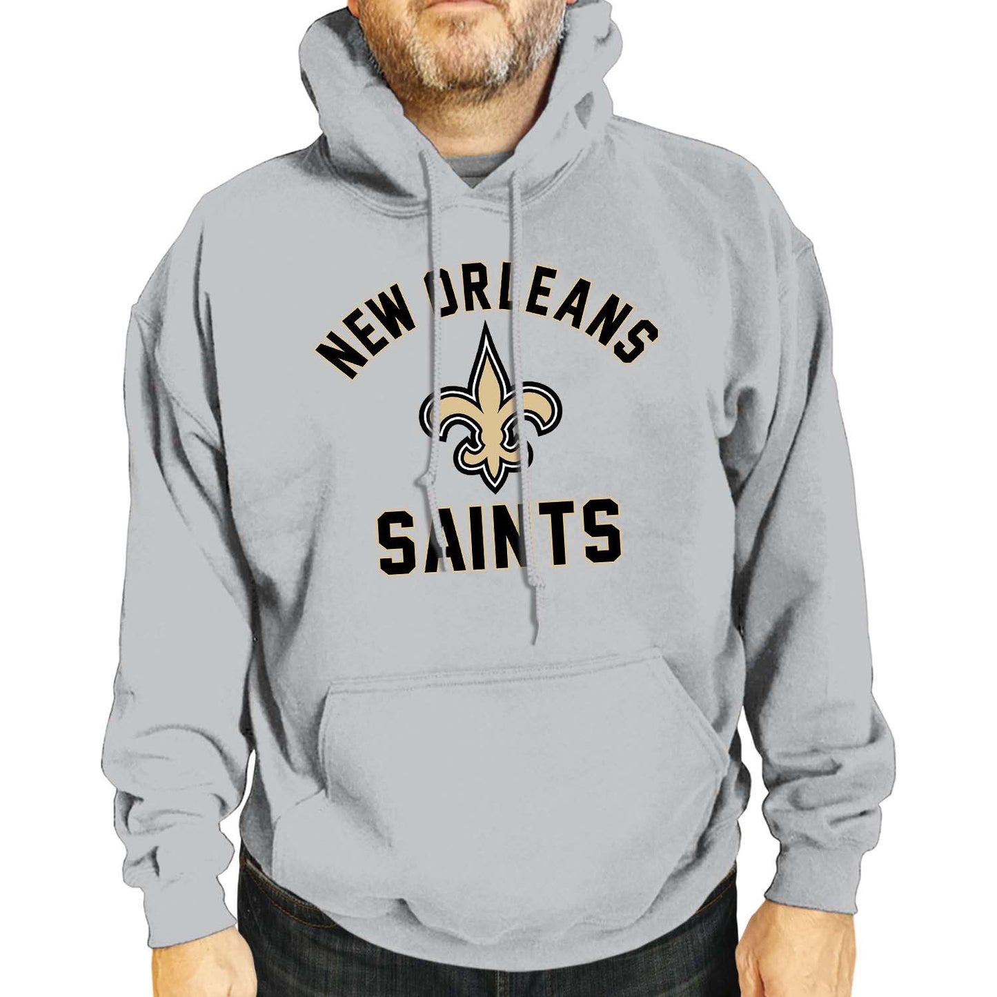 New Orleans Saints NFL Adult Gameday Hooded Sweatshirt - Sport Gray
