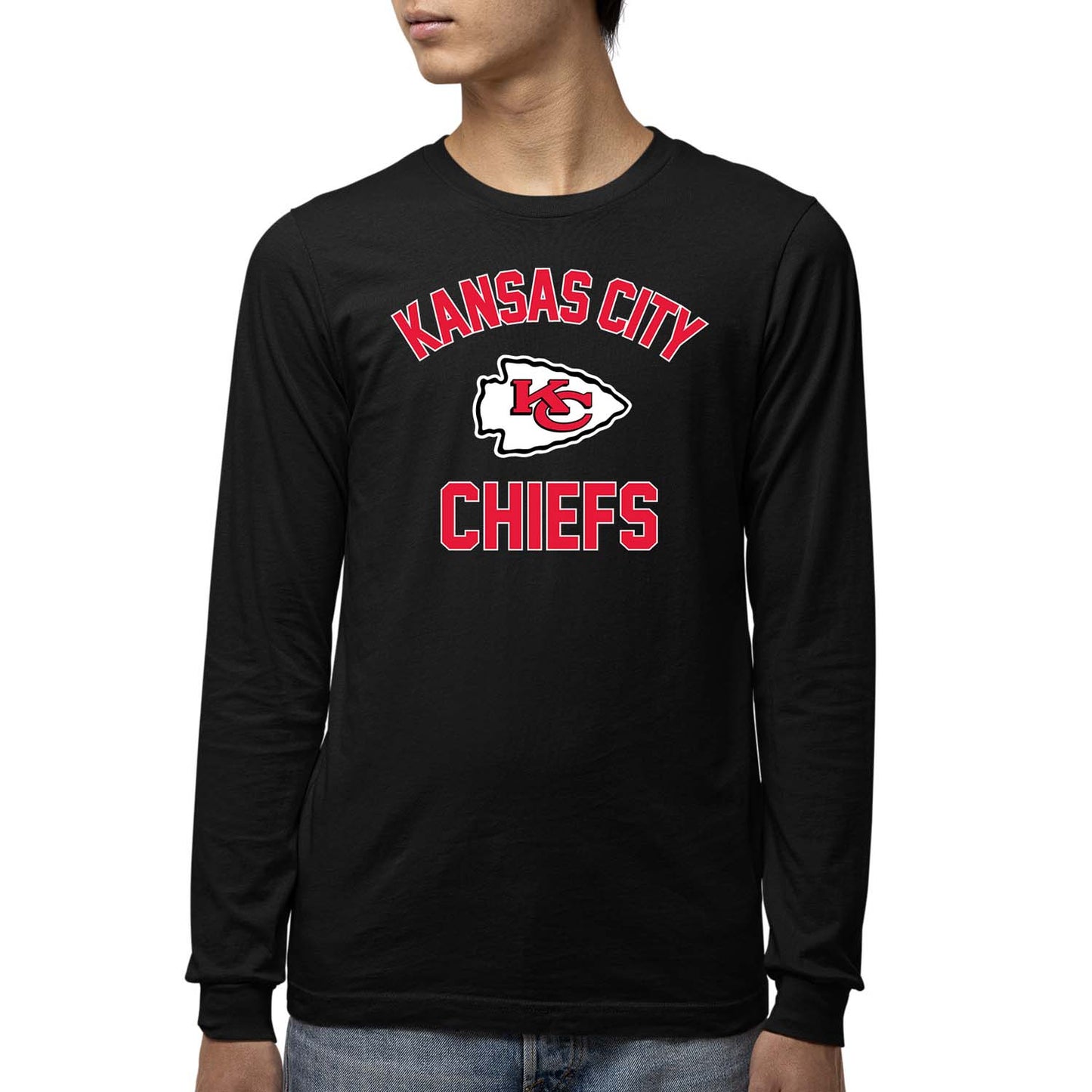 Kansas City Chiefs NFL Gameday Youth Football Long Sleeve Shirt - Black