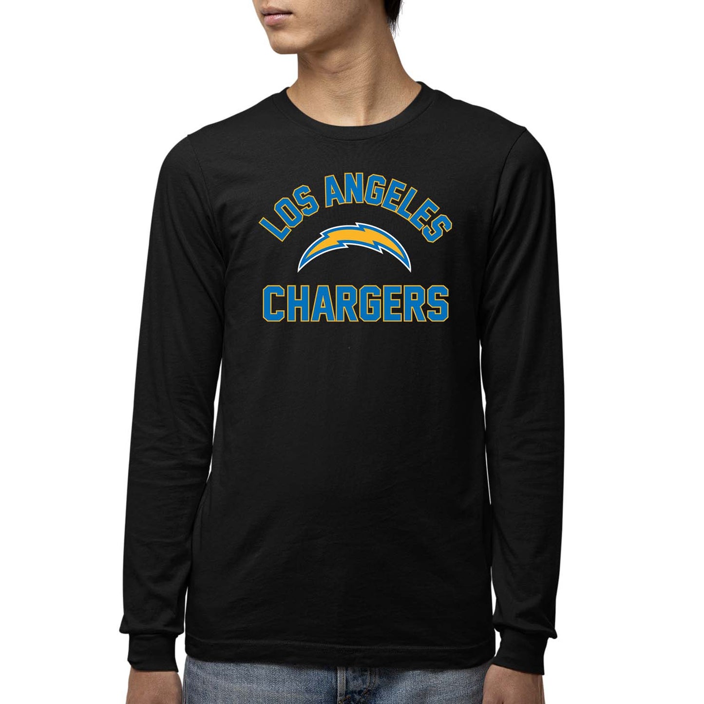 Los Angeles Chargers NFL Gameday Youth Football Long Sleeve Shirt - Black