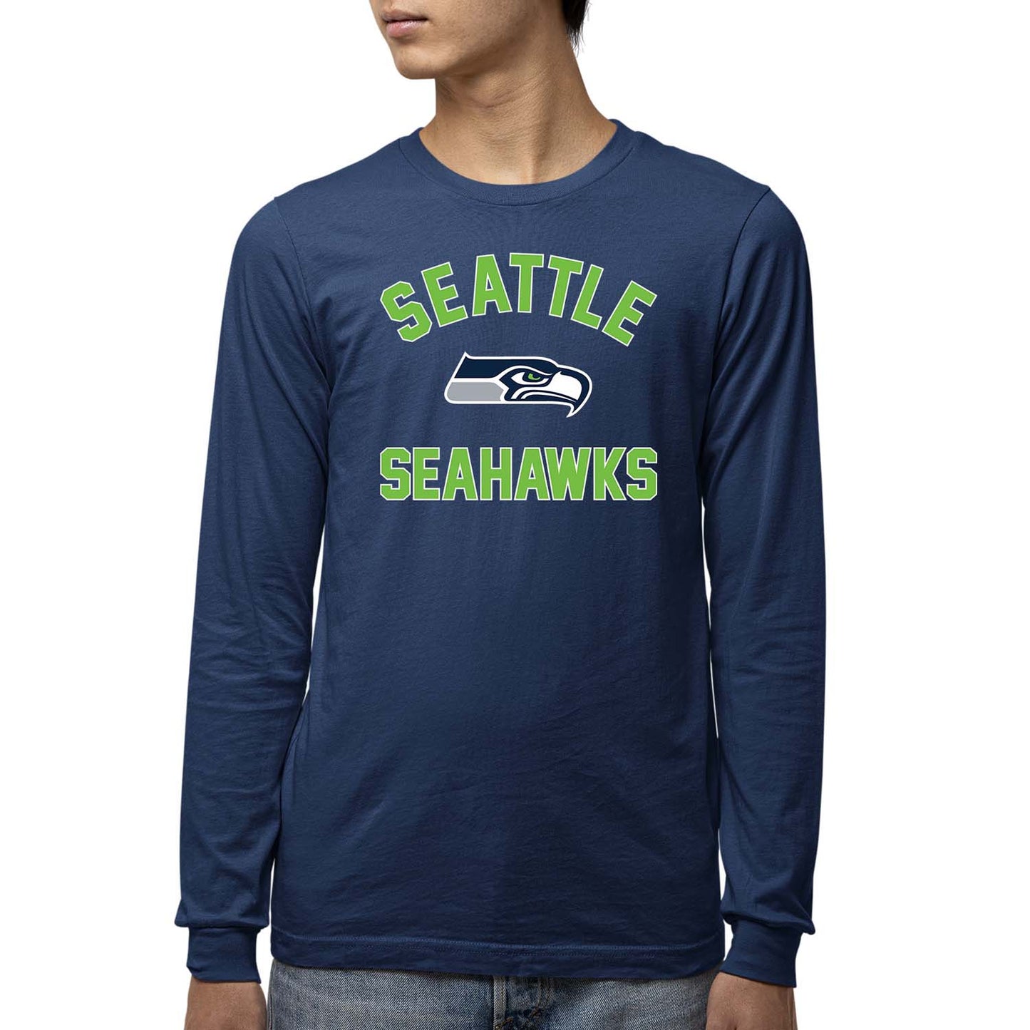 Seattle Seahawks NFL Gameday Youth Football Long Sleeve Shirt - Navy