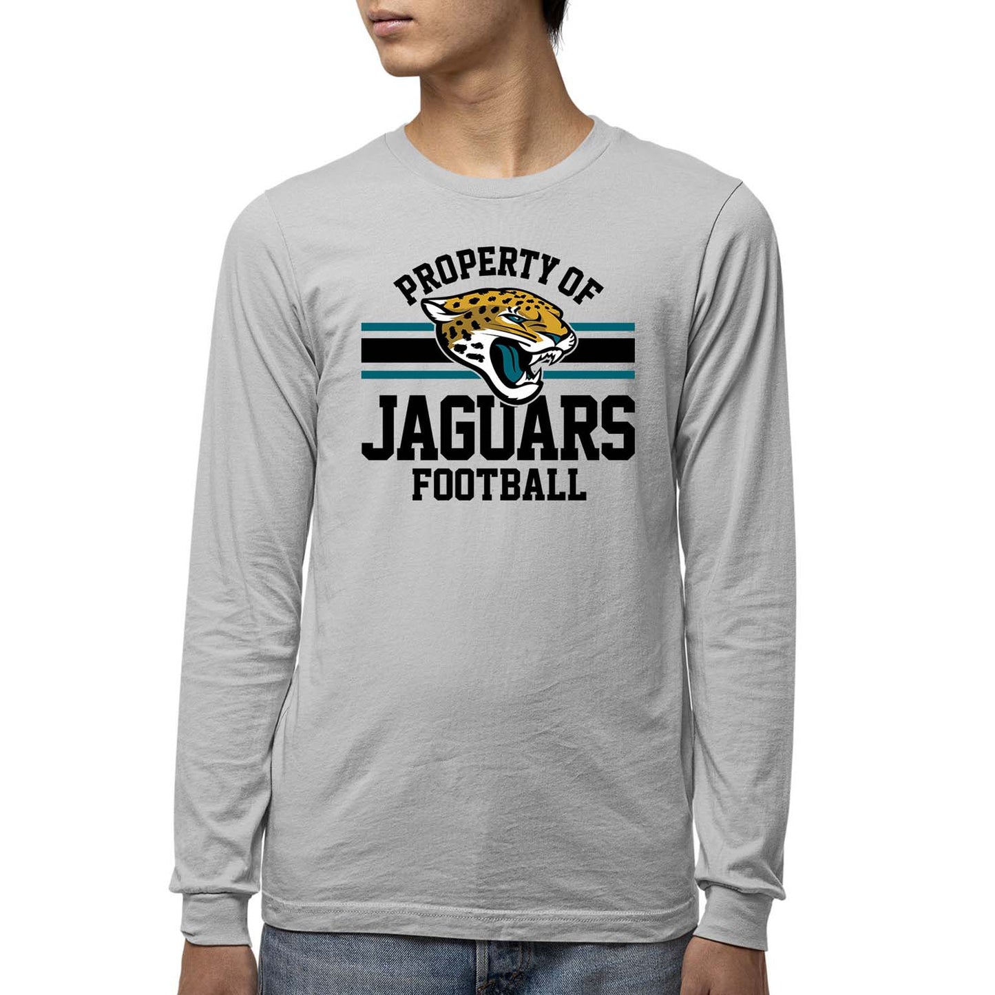 Jacksonville Jaguars NFL Youth Property Of Long Sleeve Lightweight T Shirt - Sport Gray