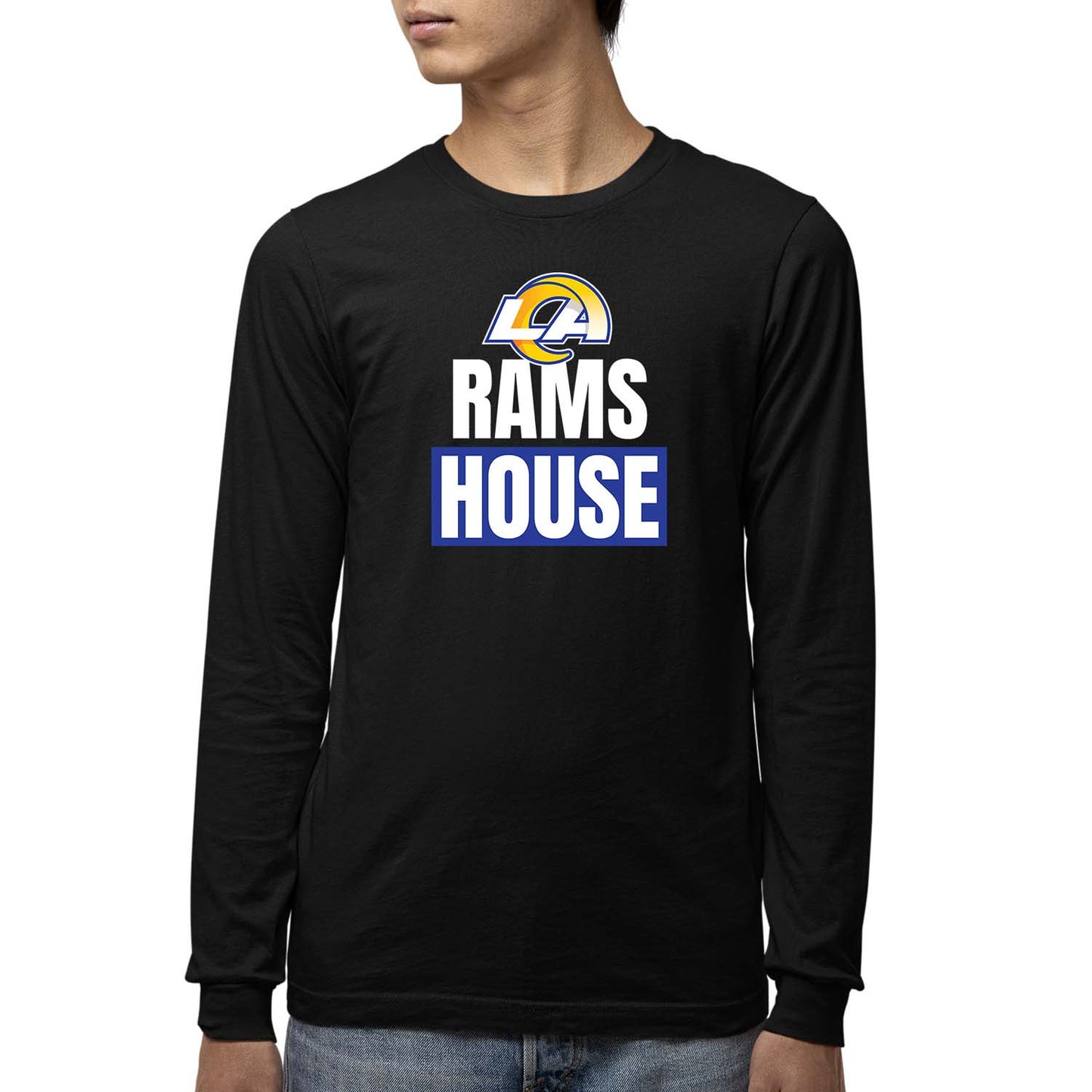 Los Angeles Rams NFL Youth Team Slogan Long Sleeve Shirt - Black
