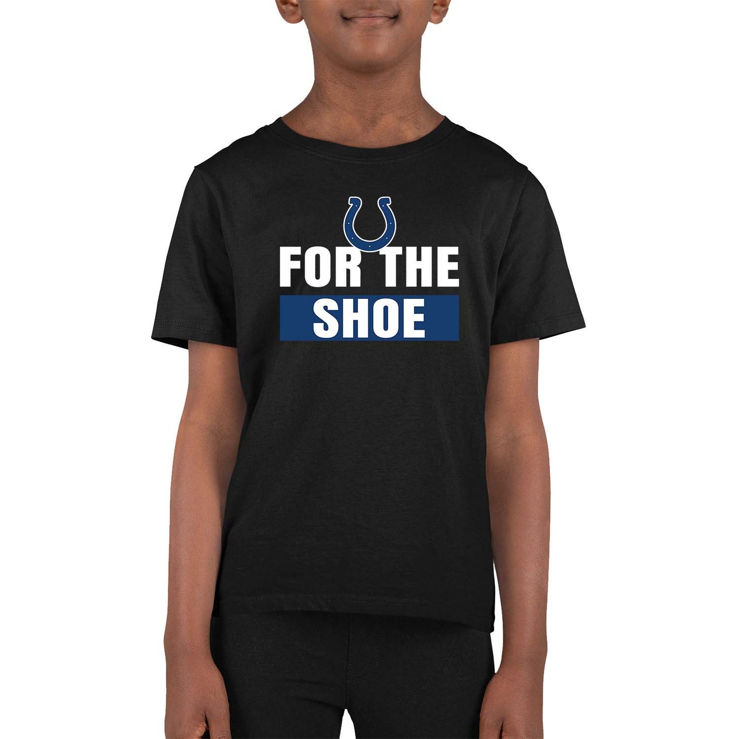 Indianapolis Colts NFL Youth Team Slogan Short Sleeve Lightweight T Shirt - Black