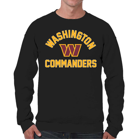 Washington Commanders NFL Adult Gameday Football Crewneck Sweatshirt - Black