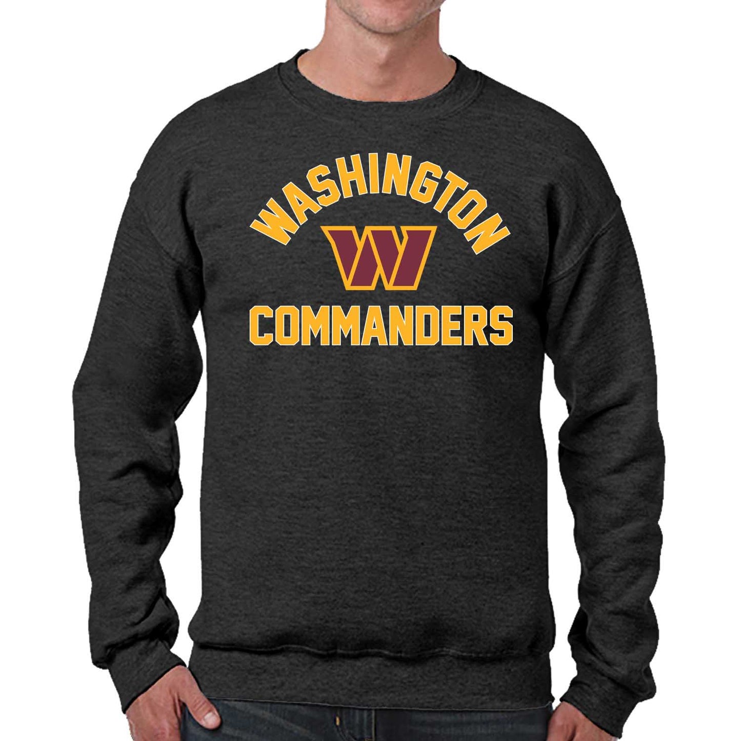 Washington Commanders NFL Adult Gameday Football Crewneck Sweatshirt - Charcoal