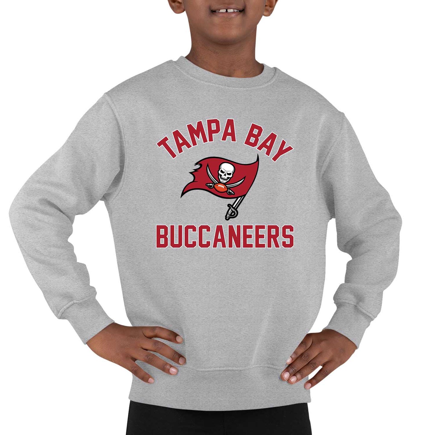 Tampa Bay Buccaneers NFL Youth Gameday Crewneck Sweatshirt - Gray