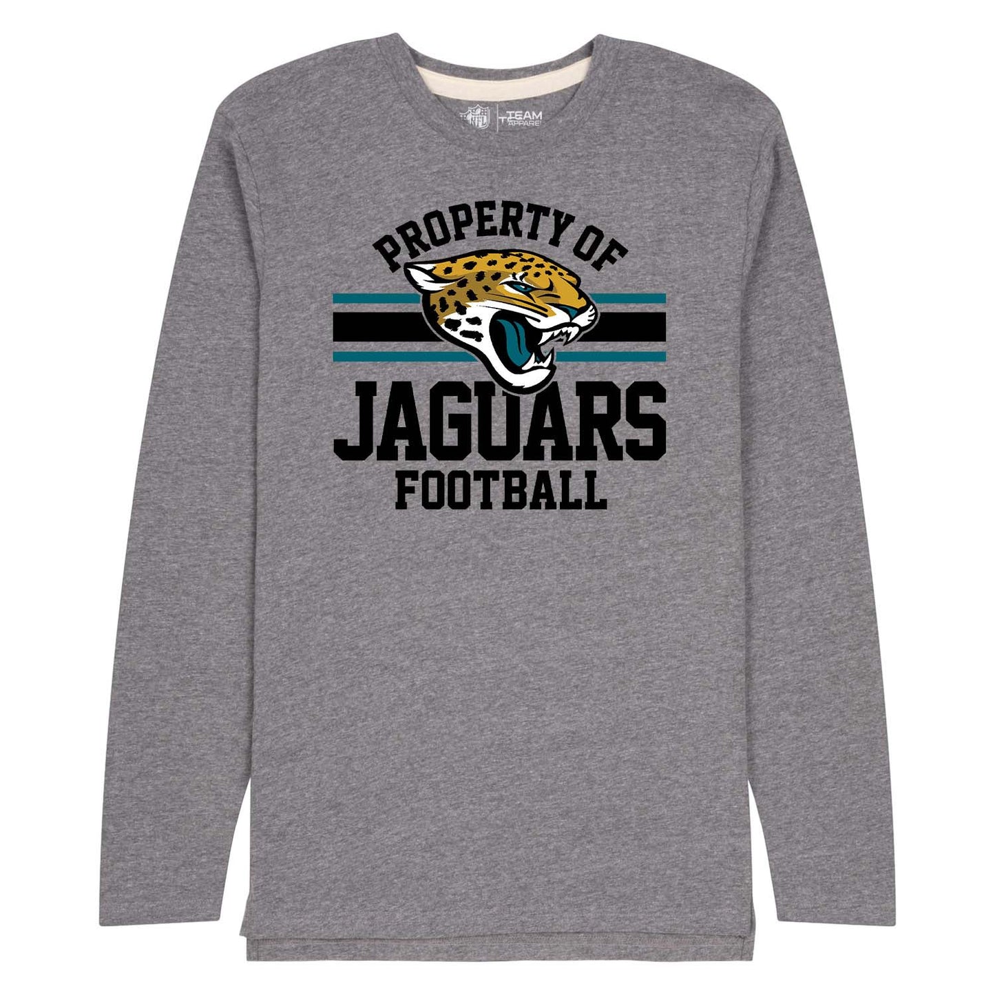 Jacksonville Jaguars NFL Adult Property Of Long SleeveT Shirt - Sport Gray