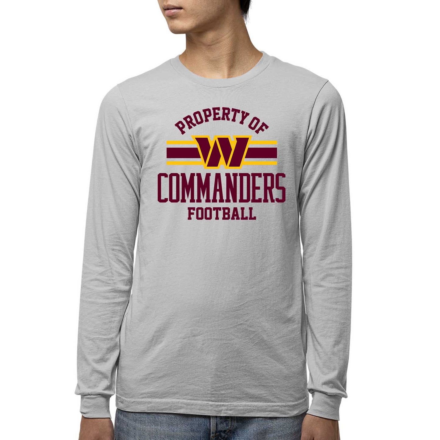 Washington Commanders NFL Youth Property Of Long Sleeve Lightweight T Shirt - Sport Gray