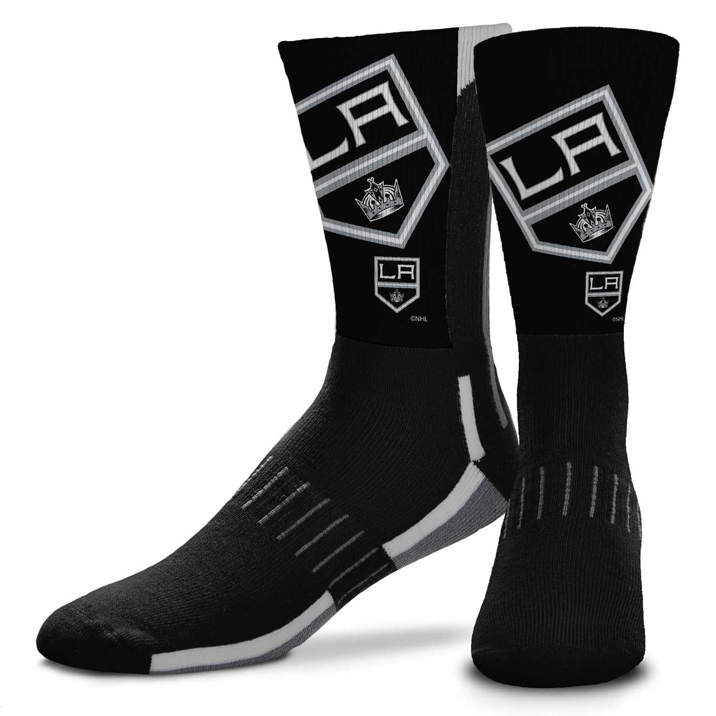 Los Angeles Kings Adult NHL Zoom Curve Team Crew Socks - Black