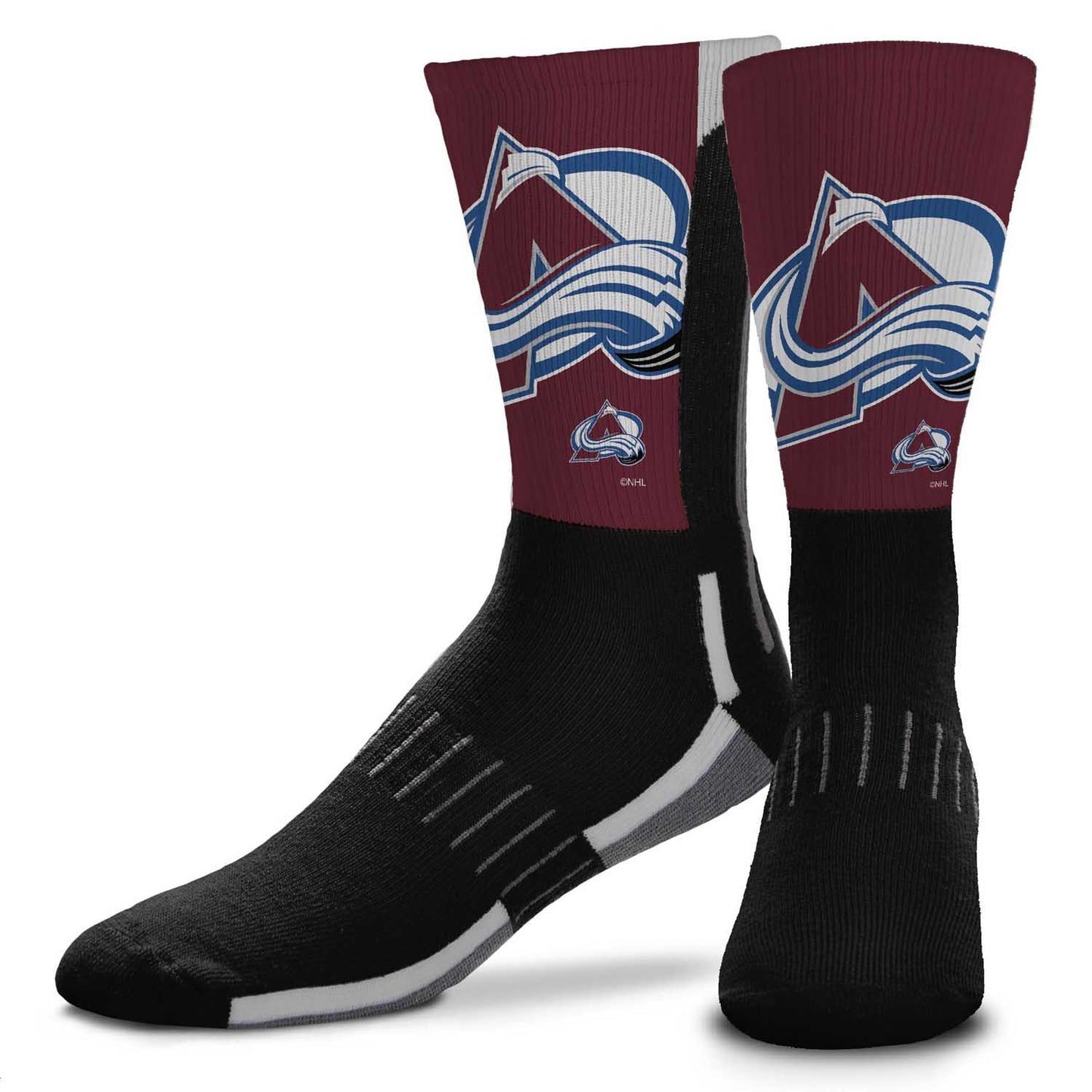 Colorado Avalanche Youth NHL Zoom Curve Team Crew Socks - Black
