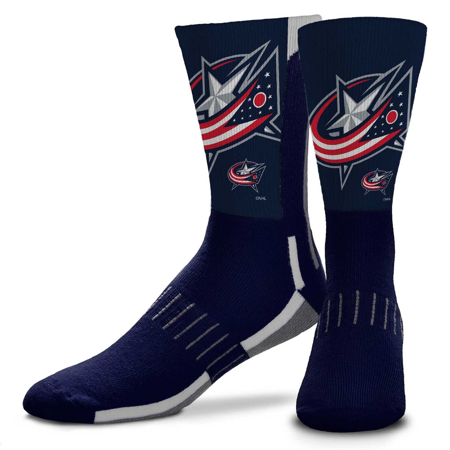Columbus Blue Jackets Youth NHL Zoom Curve Team Crew Socks - Navy