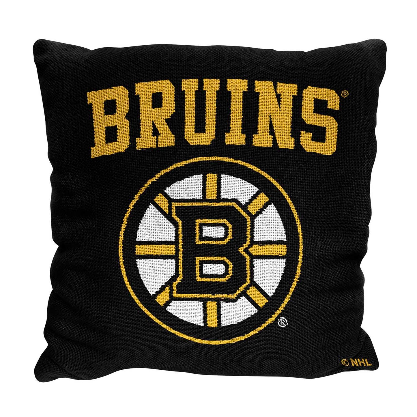 Boston Bruins NHL Decorative Pillows- Enhance Your Space with Woven Throw Pillows - Black