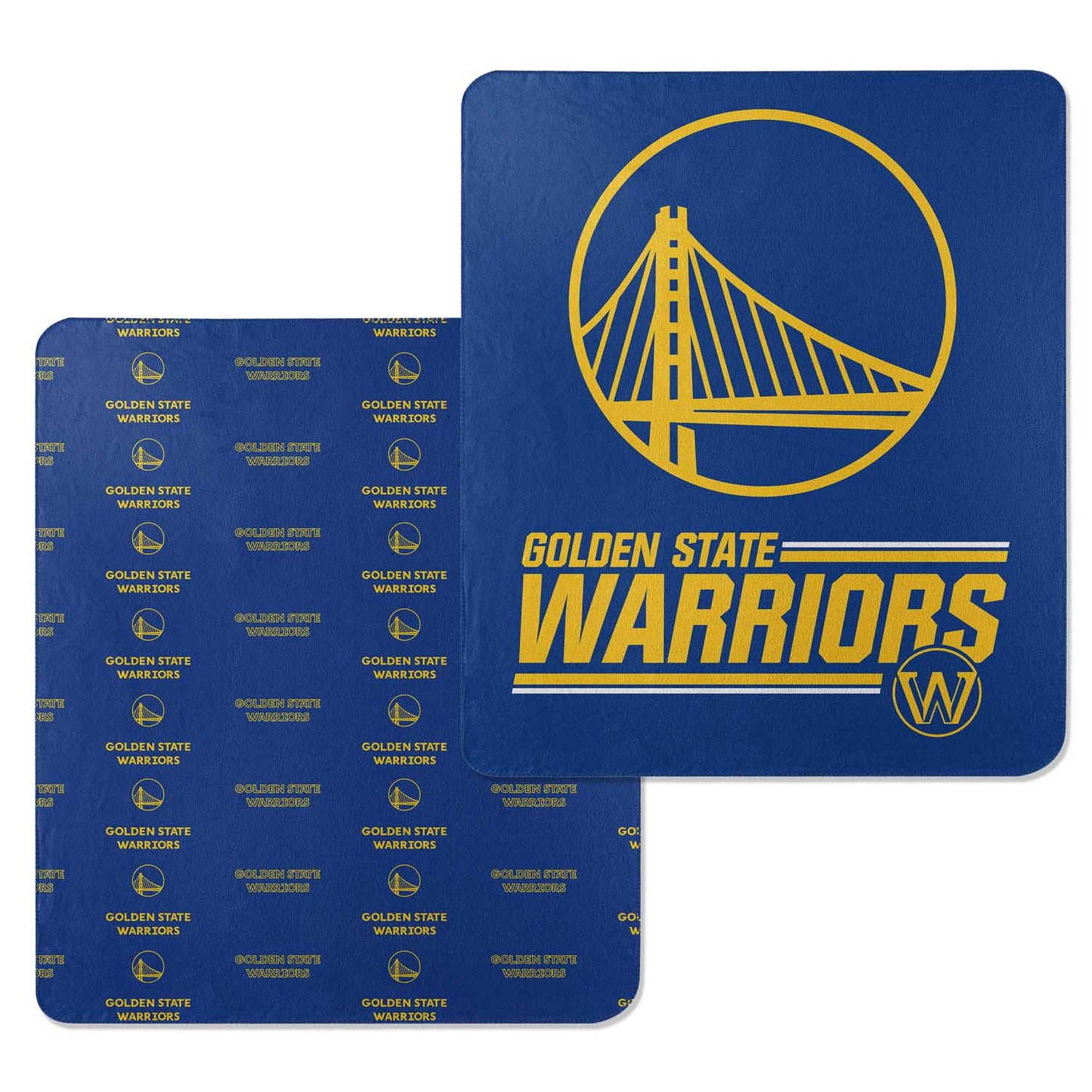Golden State Warriors NBA Double Sided Blanket - Royal