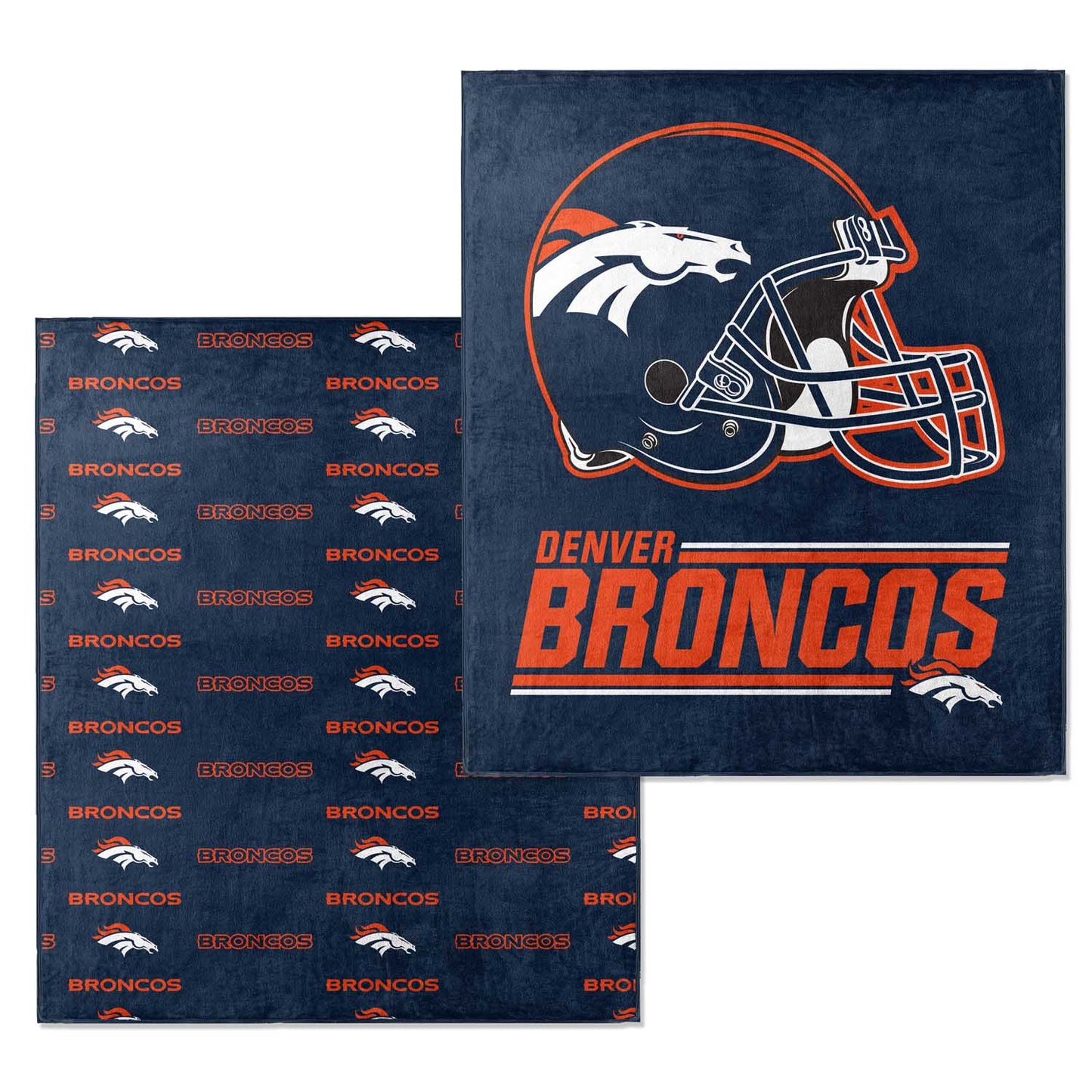 Denver Broncos NFL Double Sided Blanket - Navy