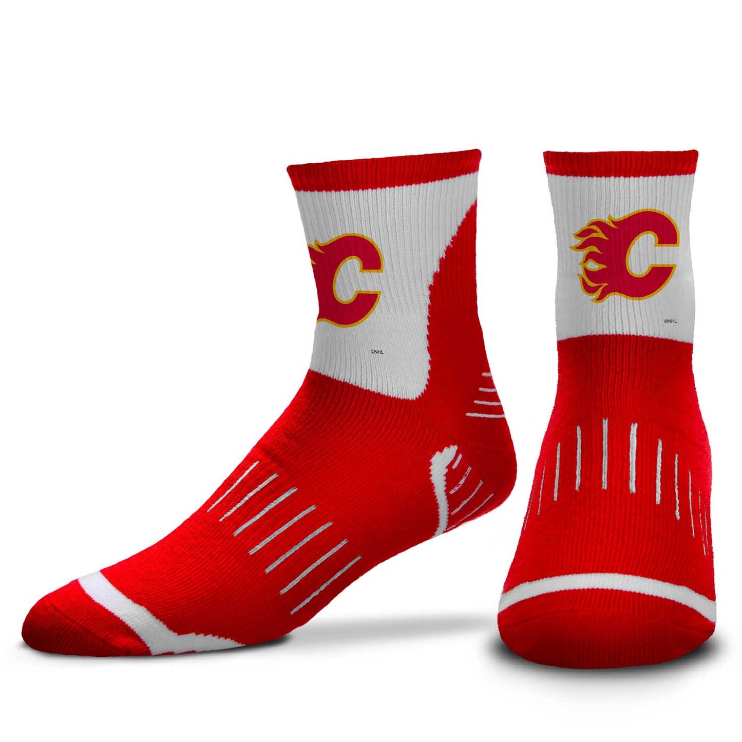 Calgary Flames NHL Adult Surge Team Mascot Mens and Womens Quarter Socks - Red