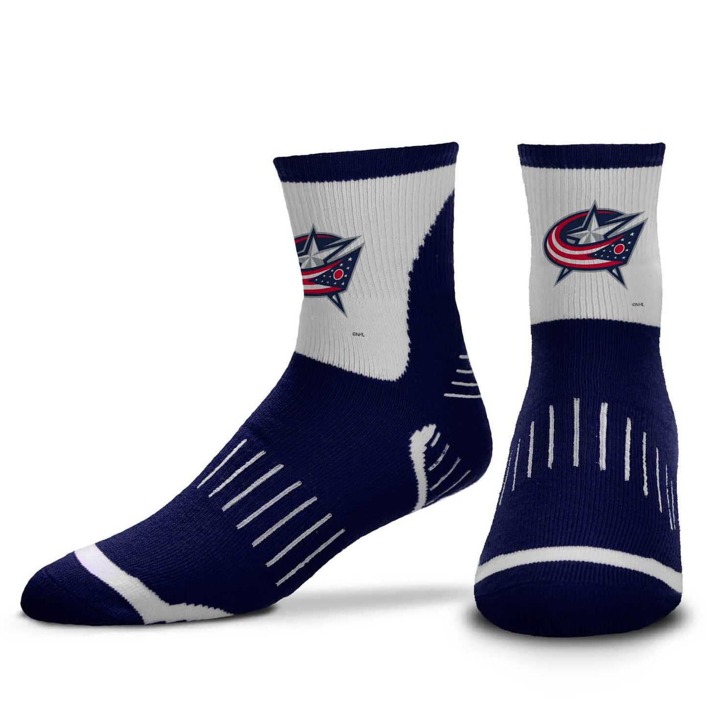 Columbus Blue Jackets NHL Adult Surge Team Mascot Mens and Womens Quarter Socks - Navy